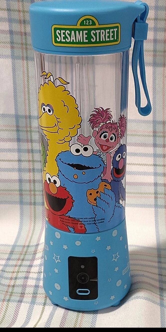 NEW Sesame Street Portable Handheld Blender RB1-SES-SS1 Blue 150W 2000mAh 2024